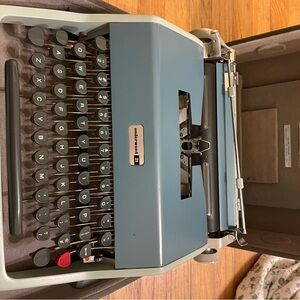 Underwood Blue Typewriter